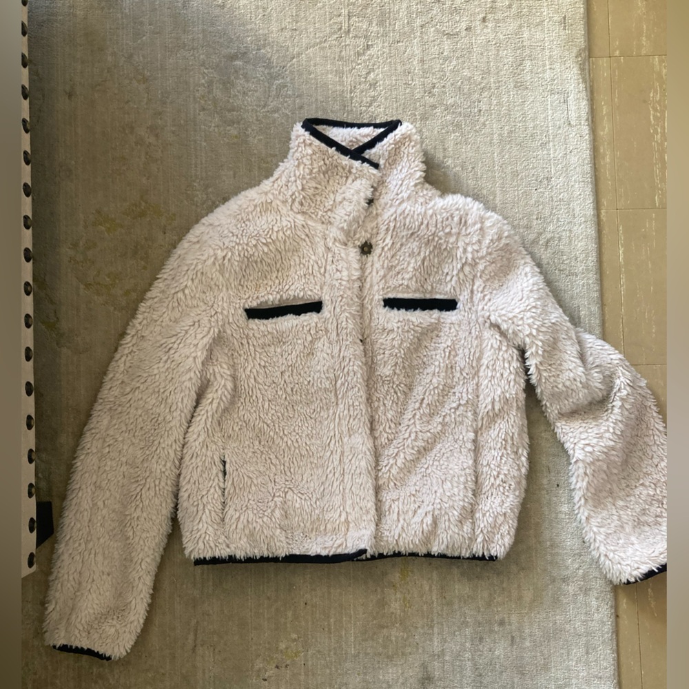Thread & Supply Sherpa like, lined button up jacket